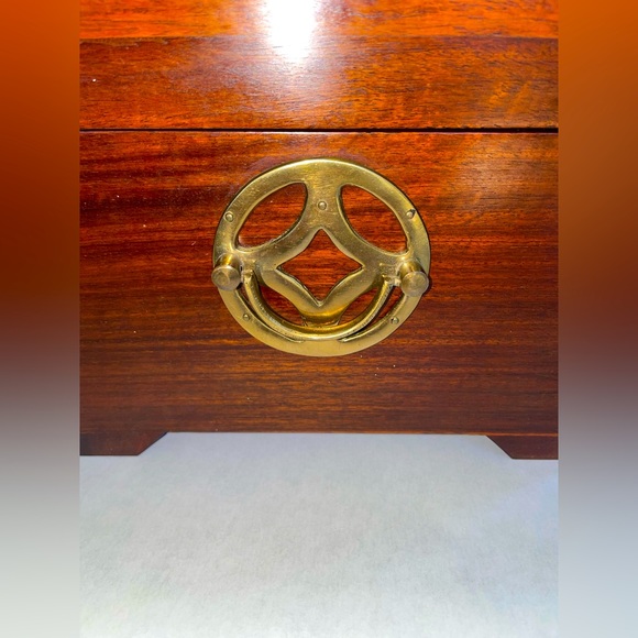 Vintage Jewelry Box Hong Kong Large Wood Carved Jade This Will Hold Everything! - Picture 10 of 14